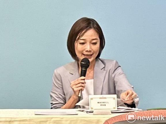 總統府發言人郭雅慧進行會後轉述。 圖:黃宣尹攝 總統府發言人郭雅慧進行會後轉述。 圖:黃宣尹攝