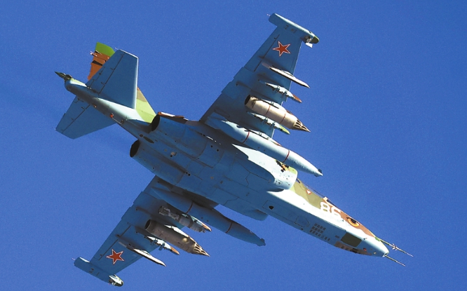 俄軍蘇-25 戰機。 圖 : 翻攝自視覺中國 俄軍蘇-25 戰機。 圖 : 翻攝自視覺中國