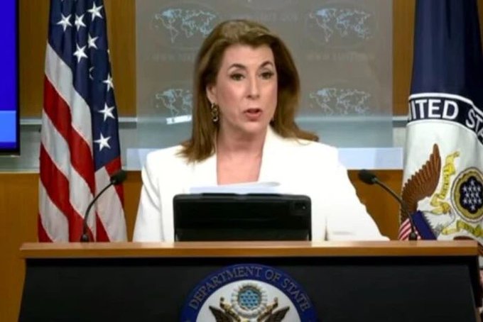 美國國務院發言人布魯斯（Tammy Bruce）。   圖：翻攝自 @NOELreports X 帳號