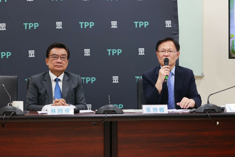民眾黨立委林國成（左）、張啓楷（右）。   圖：民眾黨團 / 提供