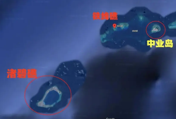 鐵線礁的位置。 圖:翻攝自軍武次位面 鐵線礁的位置。 圖:翻攝自軍武次位面